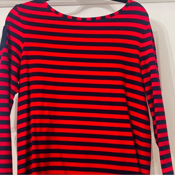 Vineyard vines red and navy stripe knit dress size medium - Picture 2 of 3